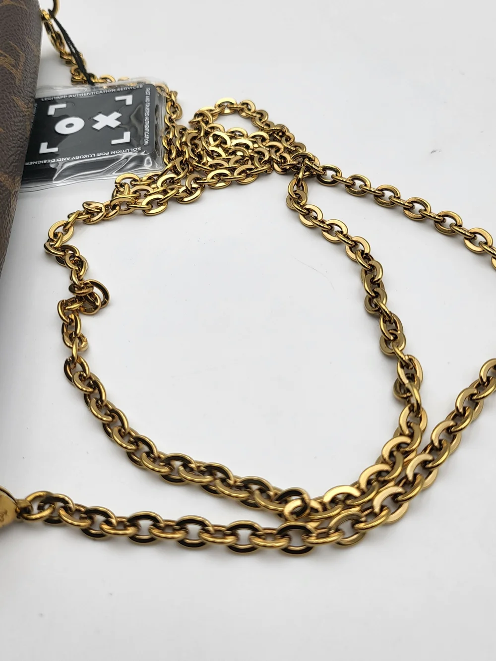 LOUIS VUITTON Monogram Pochette Felicie Chain Wallet Fuchsia, Authentic w/COA.